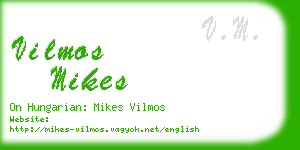 vilmos mikes business card